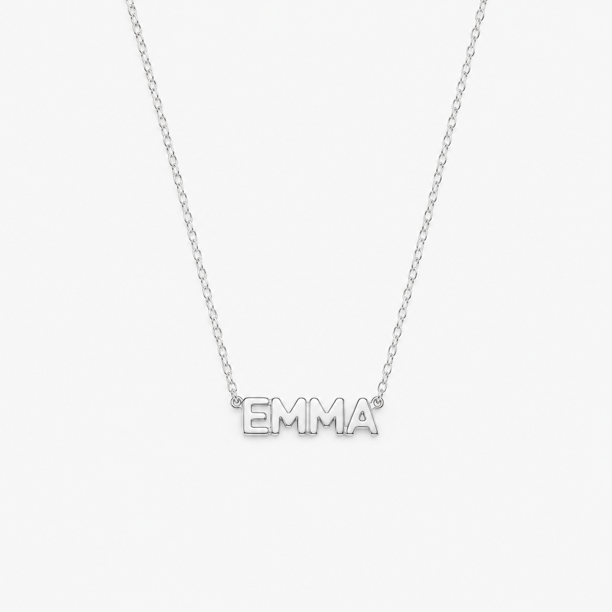 Vault Sale: EMMA Sterling Silver Petite Bubble Name Necklace