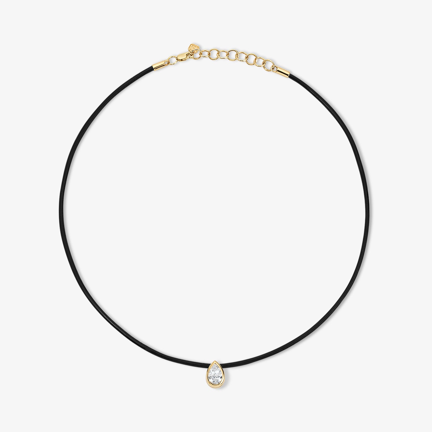 Diamond Pear Slider Necklace