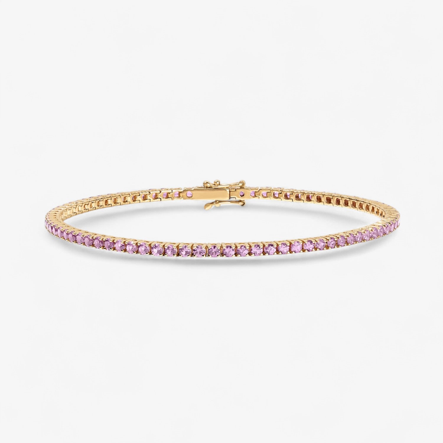 Pink Sapphire Tennis Bracelet
