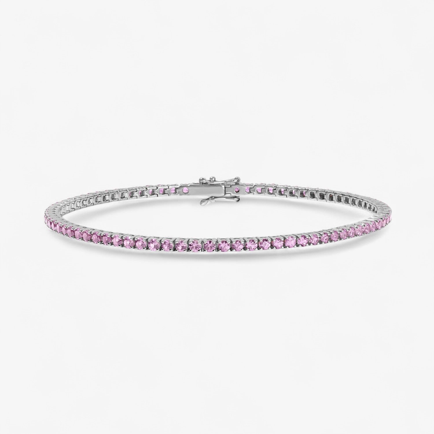 Pink Sapphire Tennis Bracelet