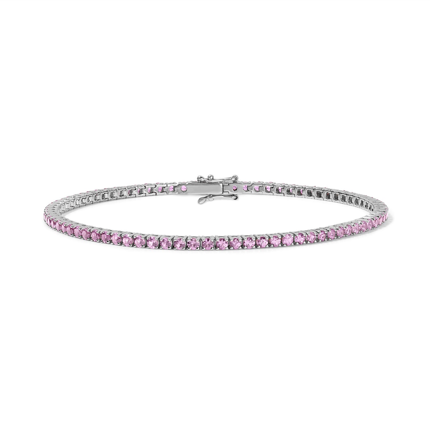 Pink Sapphire Tennis Bracelet