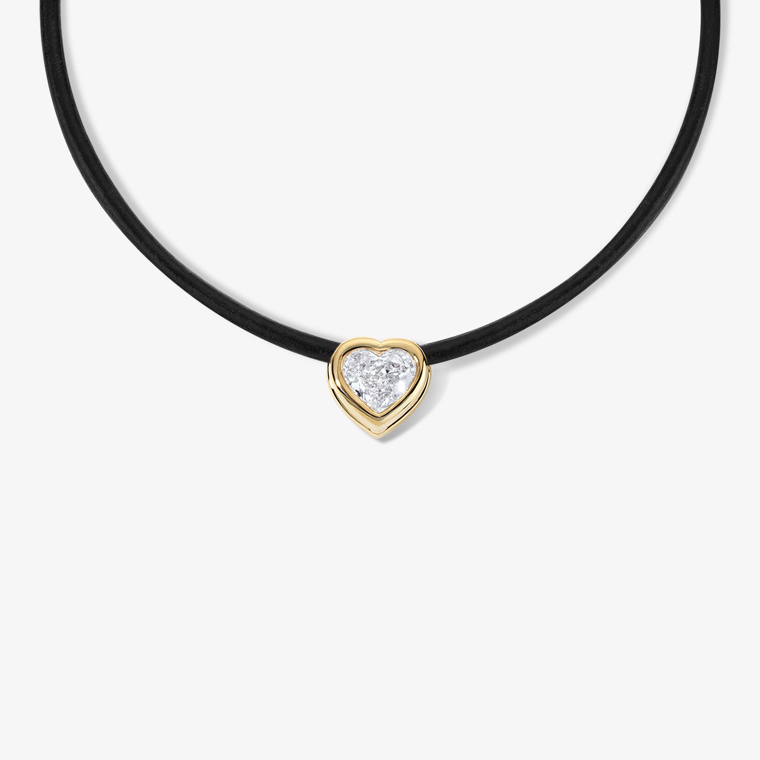 Diamond Heart Slider Necklace