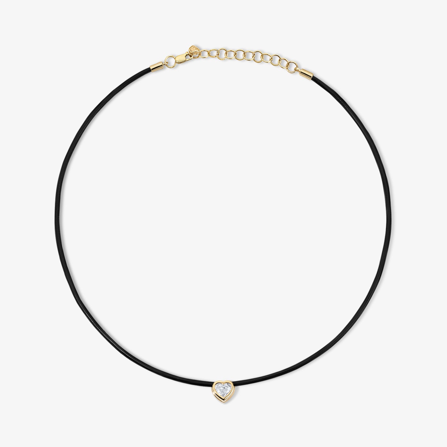 Diamond Heart Slider Necklace