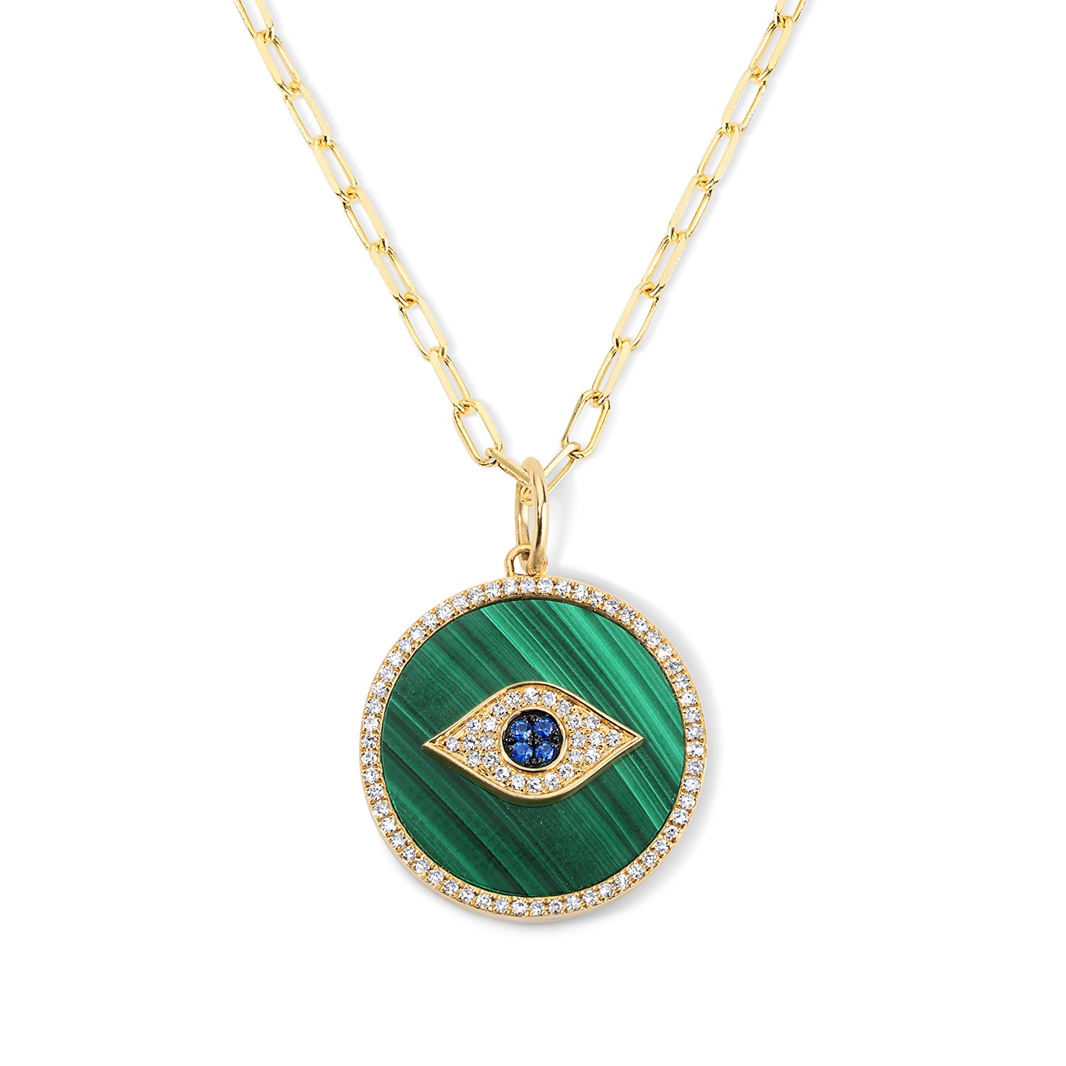 Malachite Evil Eye Pendant