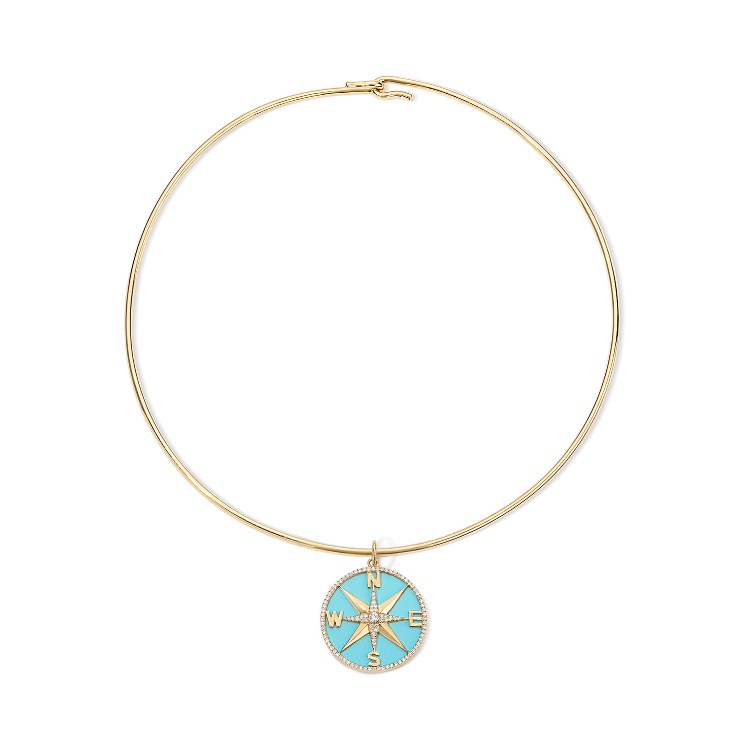 Turquoise Compass Pendant