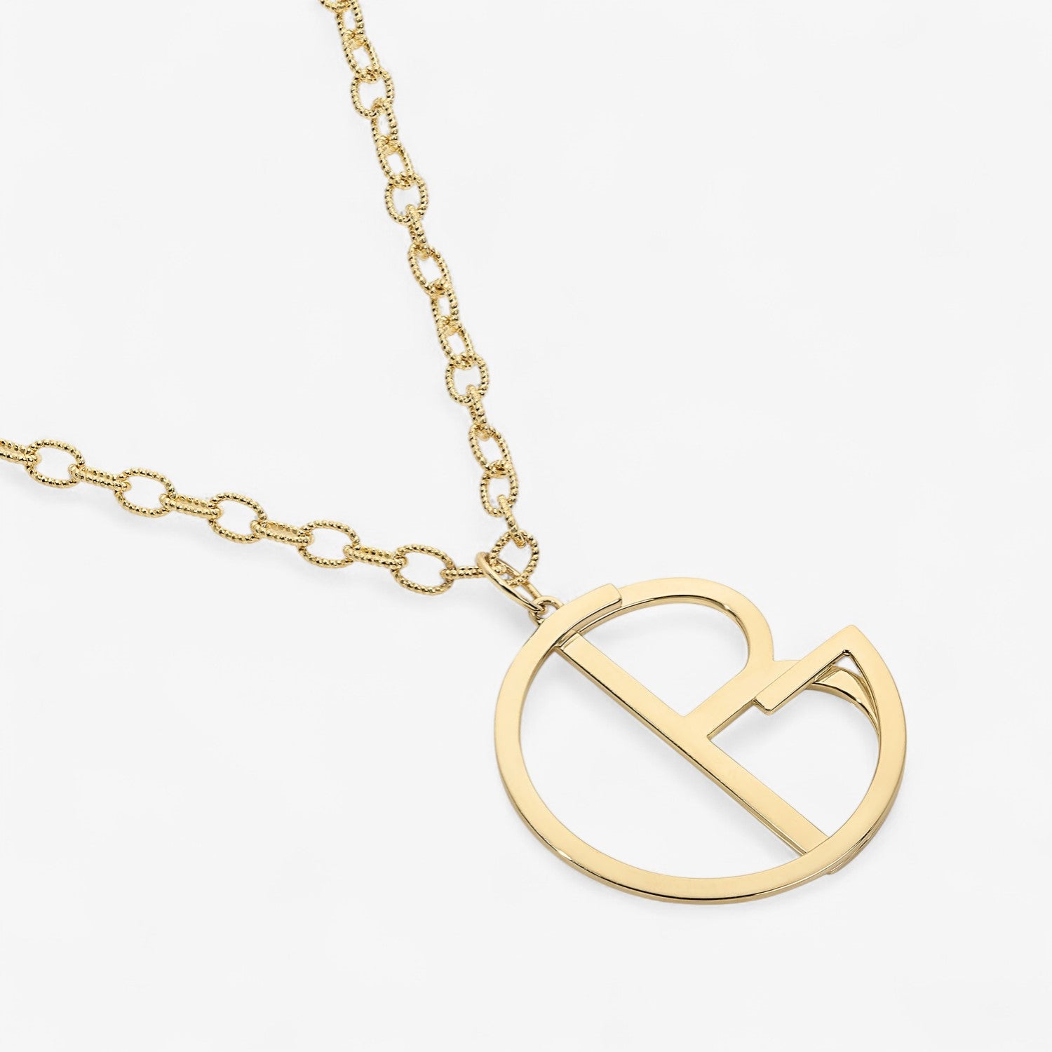 Large Gold Hidden Initial Necklace