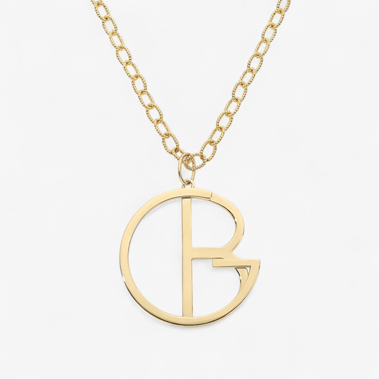 Large Gold Hidden Initial Necklace
