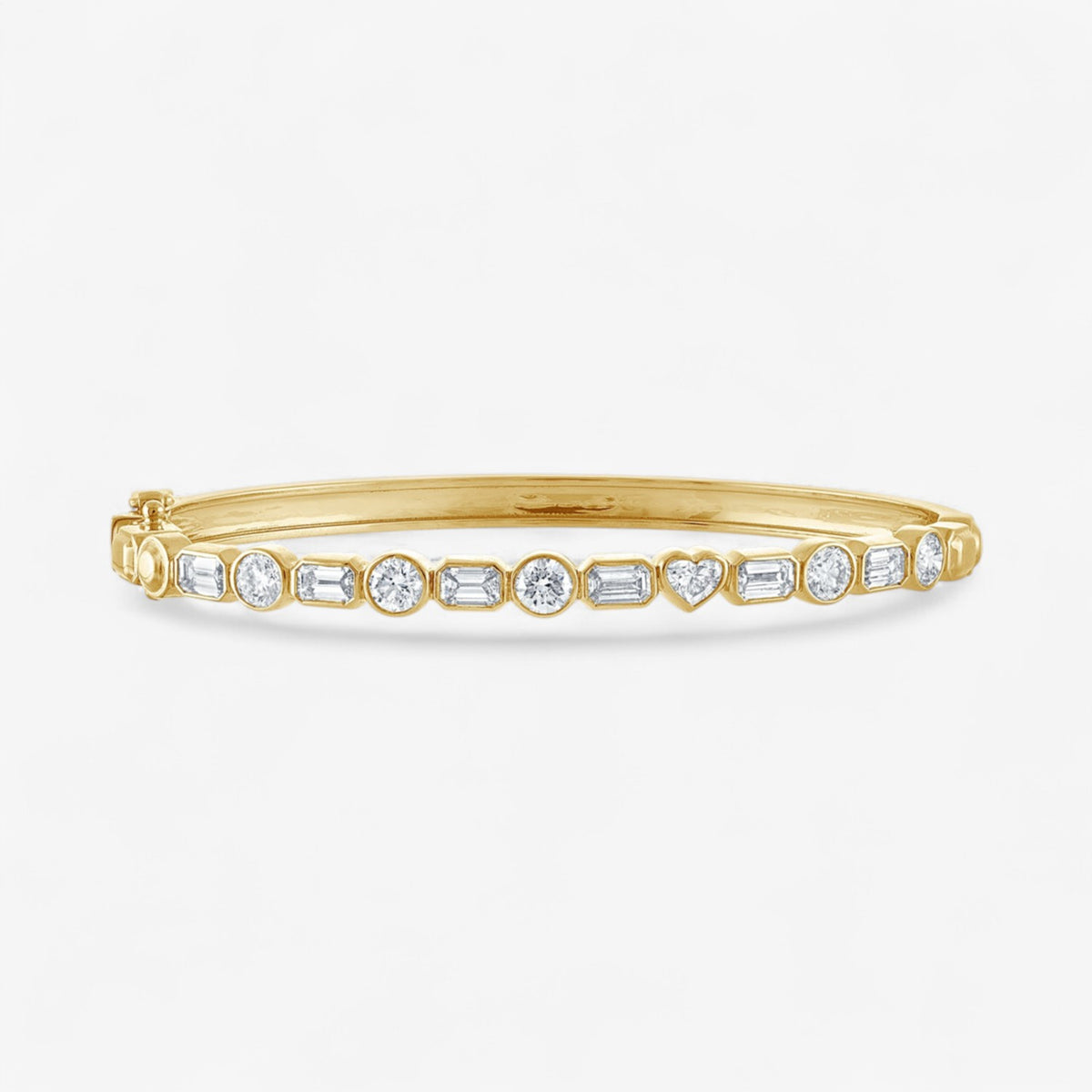 Luxury Bangle Bracelet | Mixed Stone Gold Bangle | Stephanie Gottlieb ...