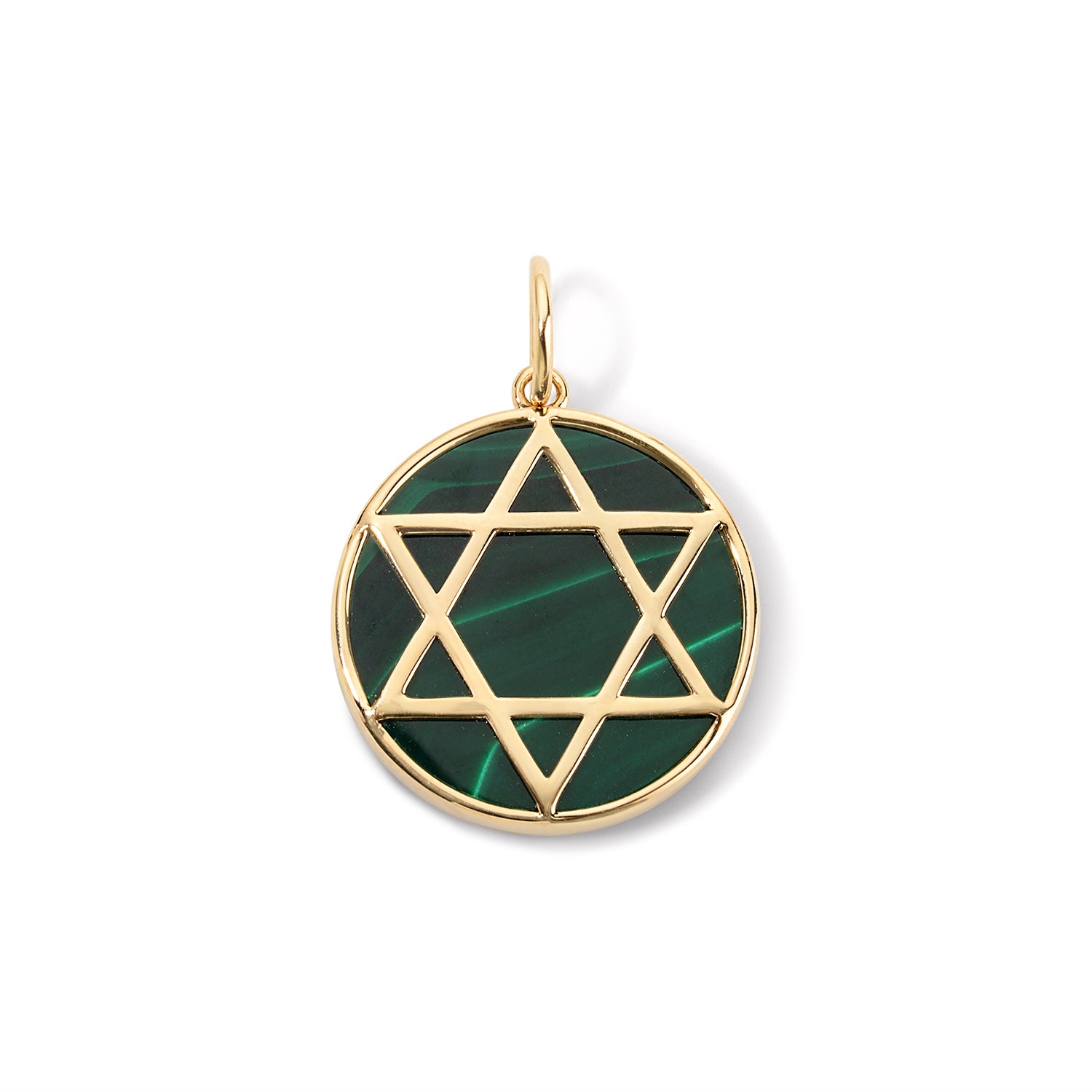 Malachite Star of David Pendant