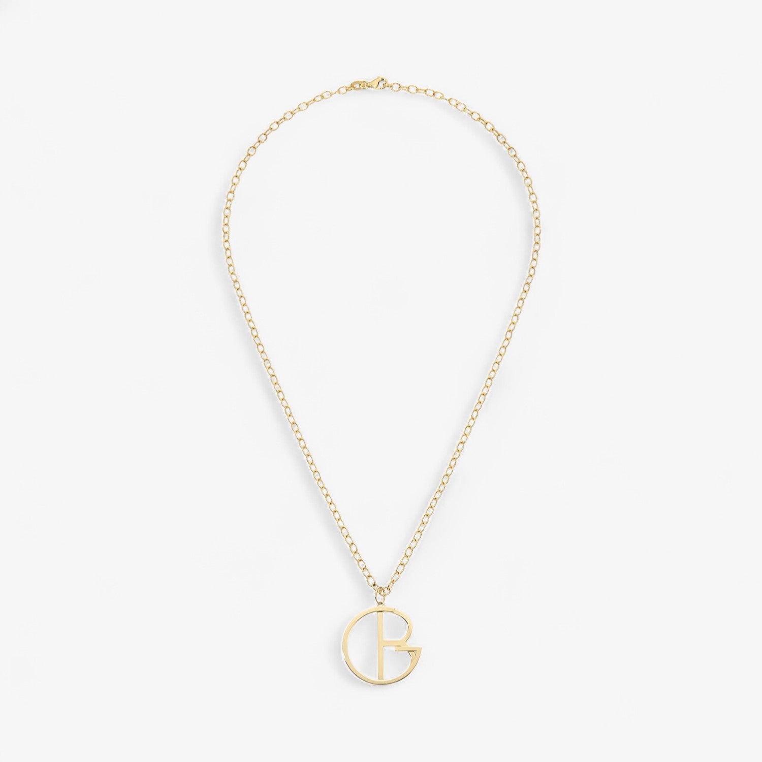 Large Gold Hidden Initial Necklace