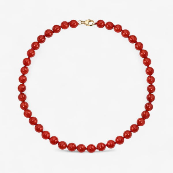 Kendall Red Agate Beaded Necklace | Stephanie Gottlieb