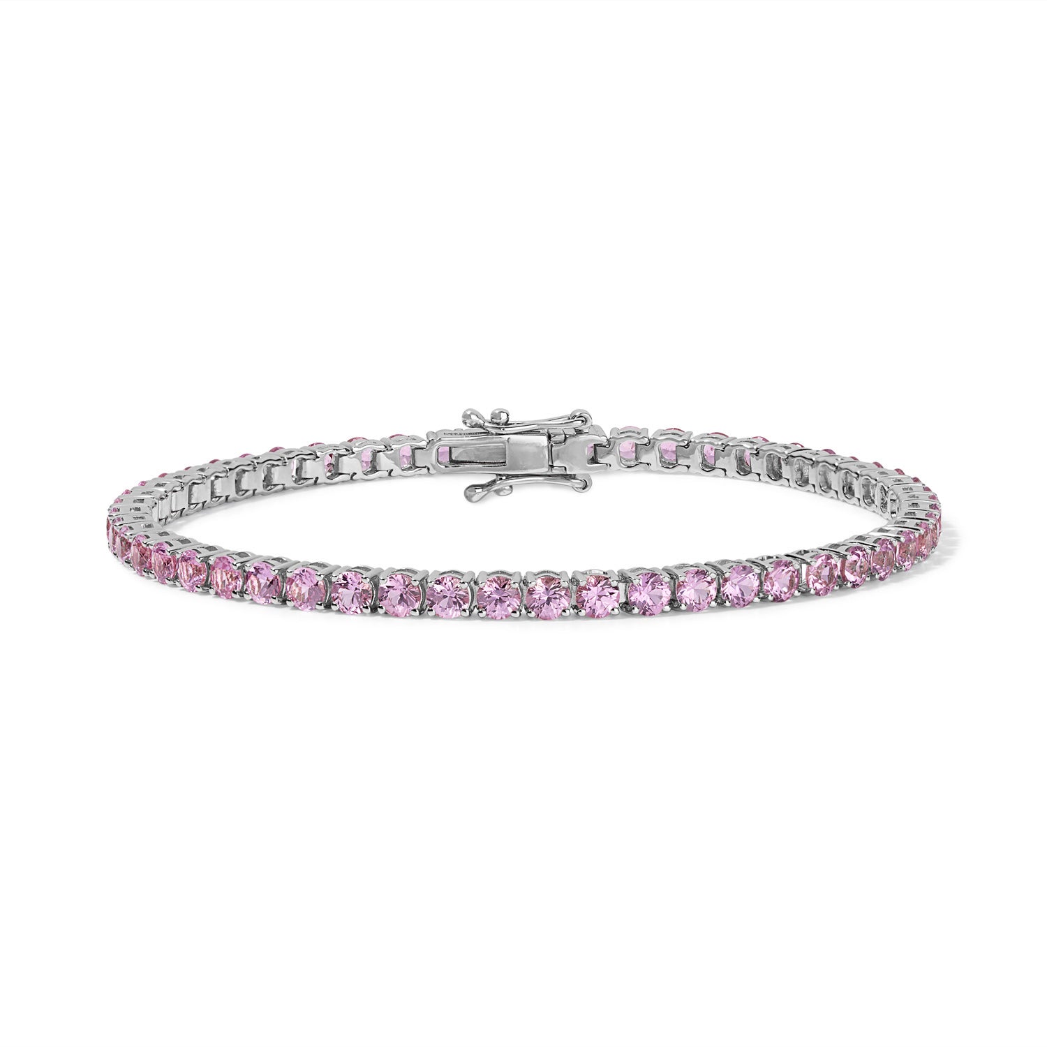 Pink Sapphire Tennis Bracelet