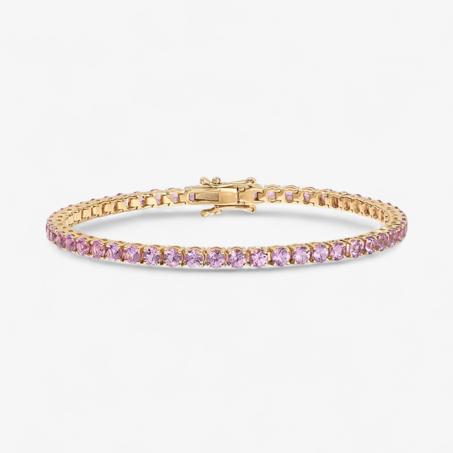 Pink Sapphire Tennis Bracelet