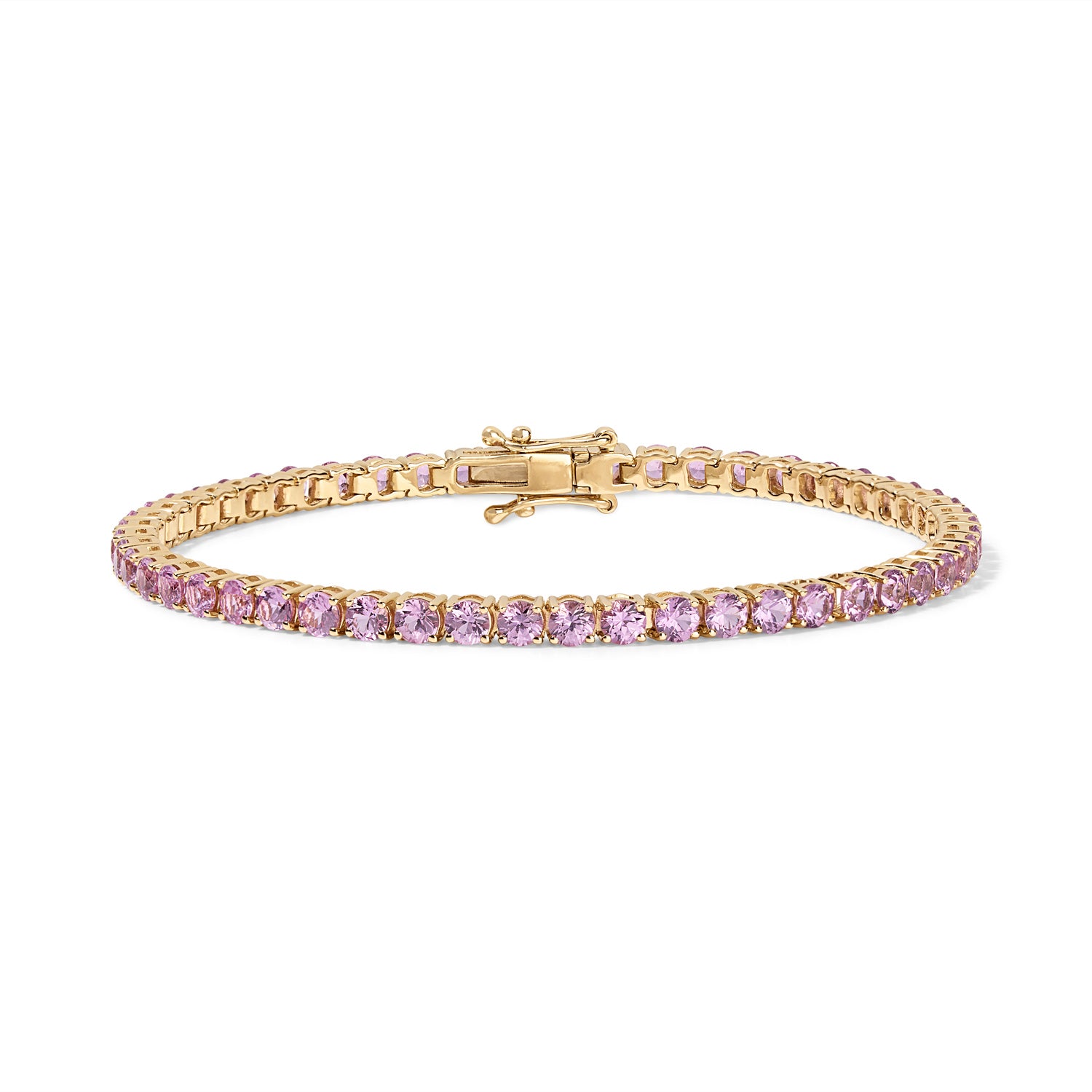 Pink Sapphire Tennis Bracelet