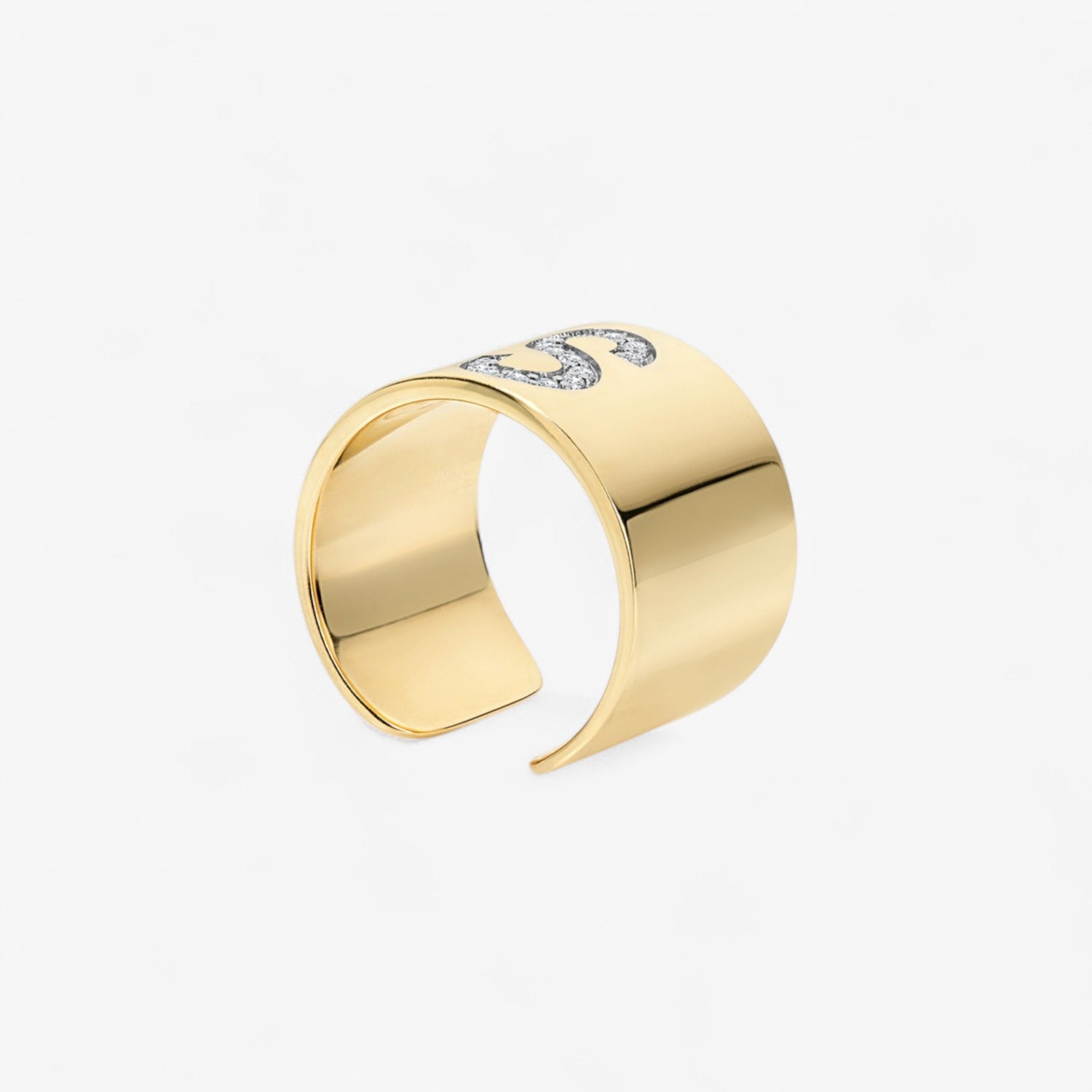 Pave Initial Cigar Band