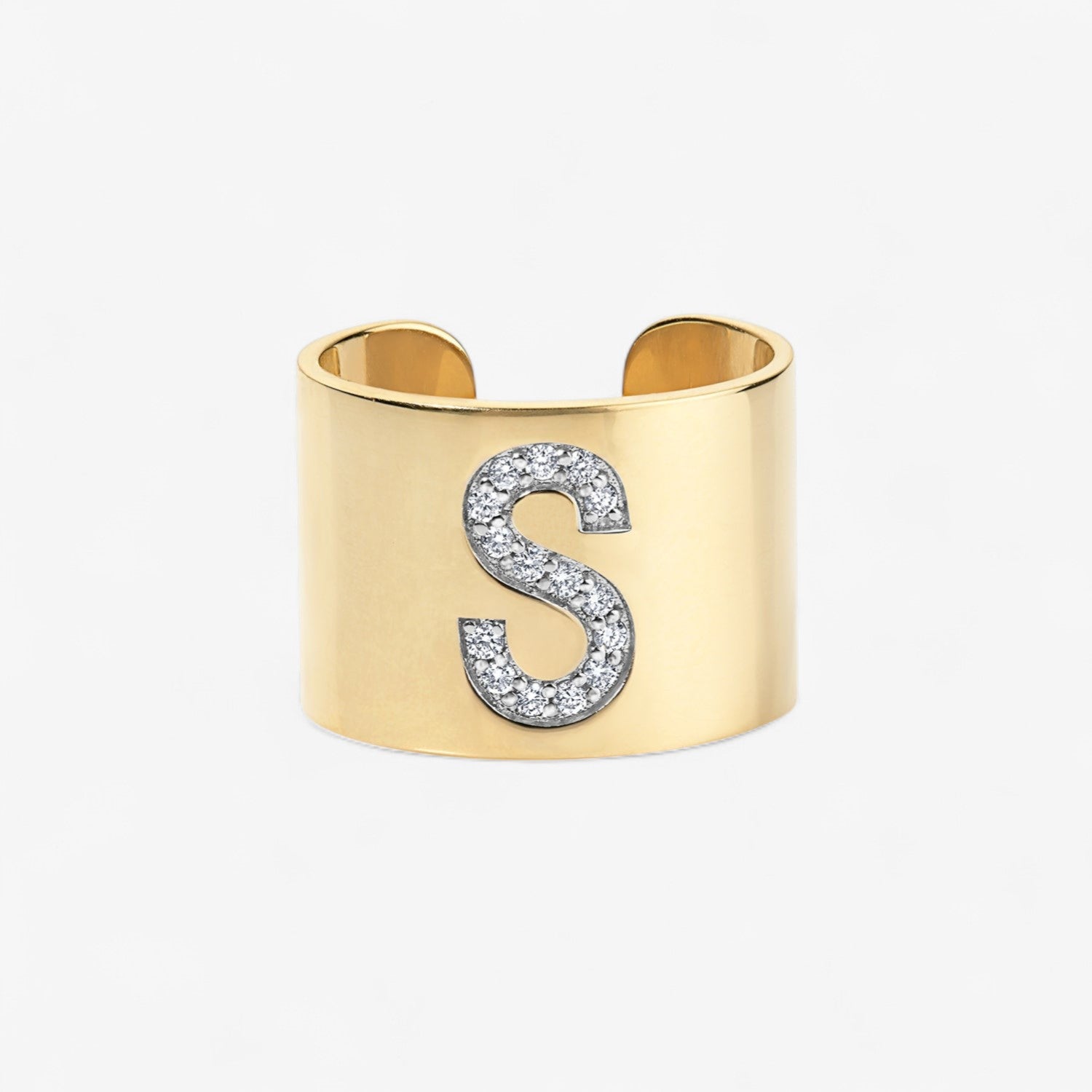 Pave Initial Cigar Band