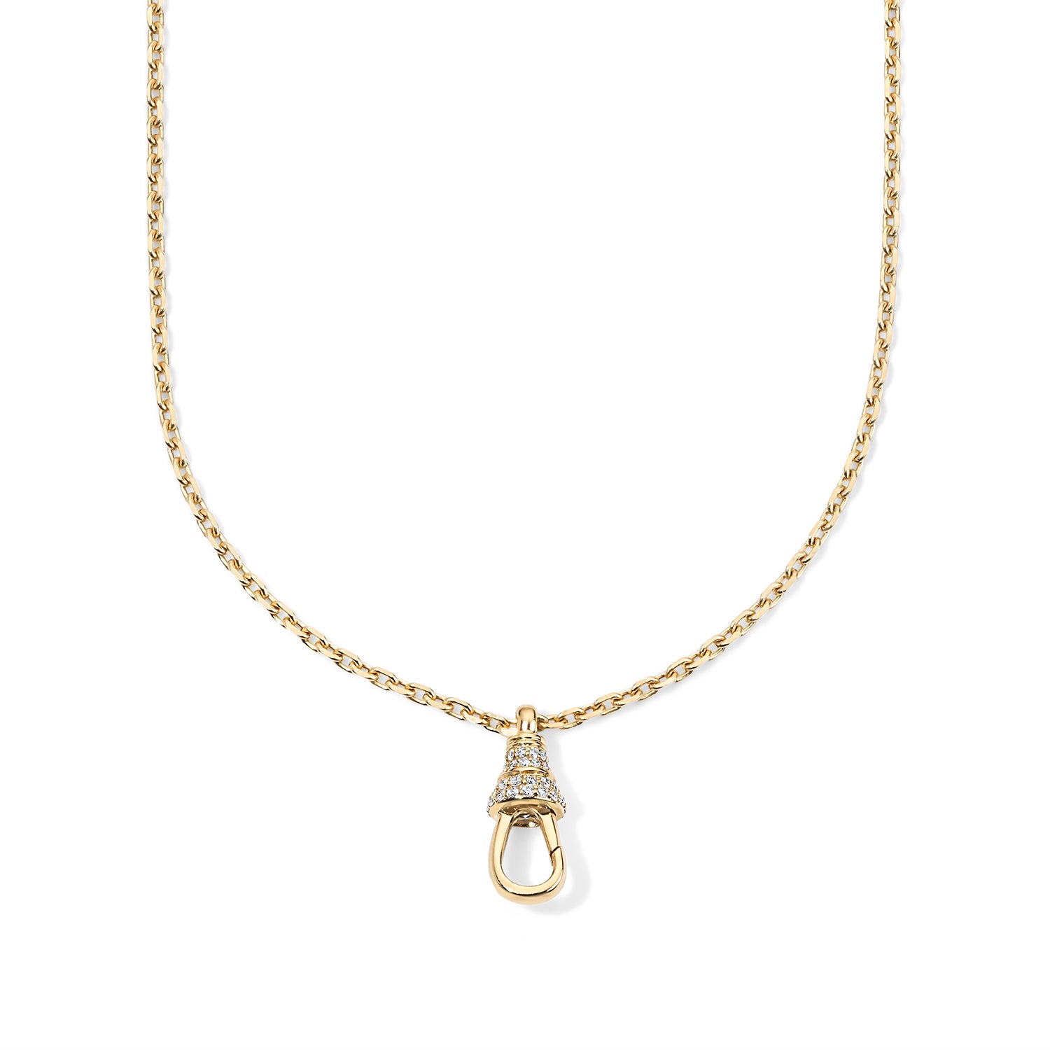 Chain Necklace with Pave Albert Clasp