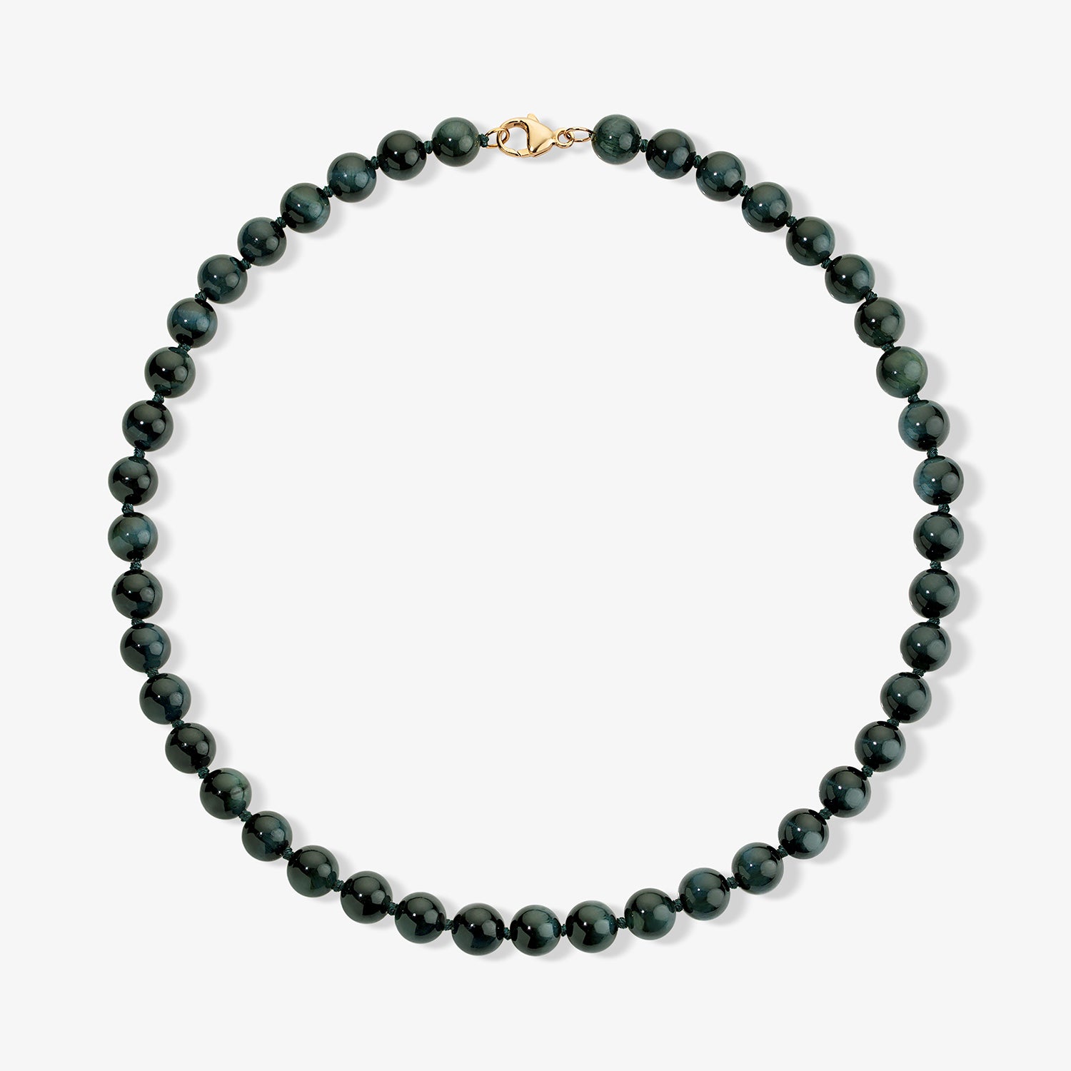 Blue Tigers Eye Beaded Necklace
