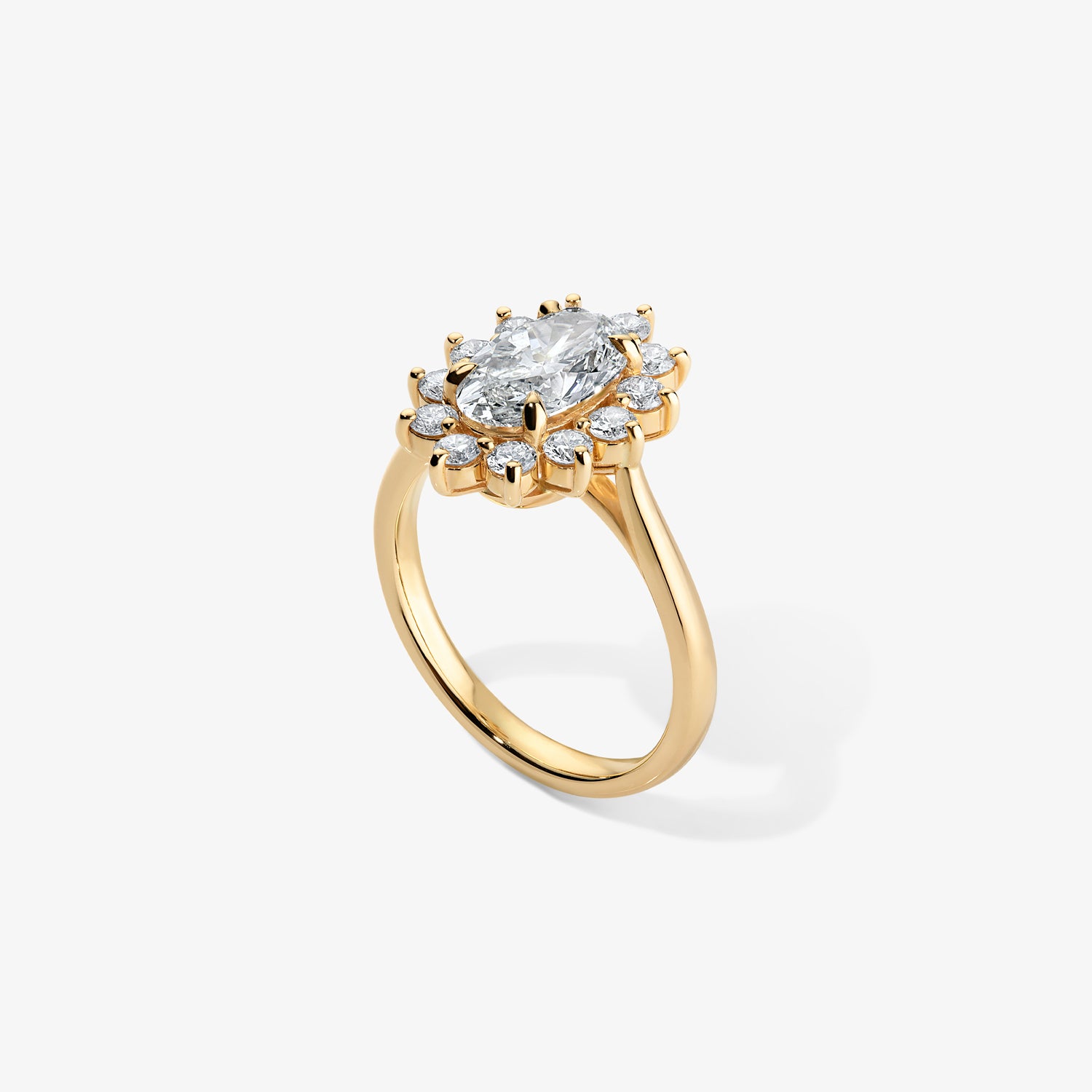 Grace Oval Diamond Ring with Halo