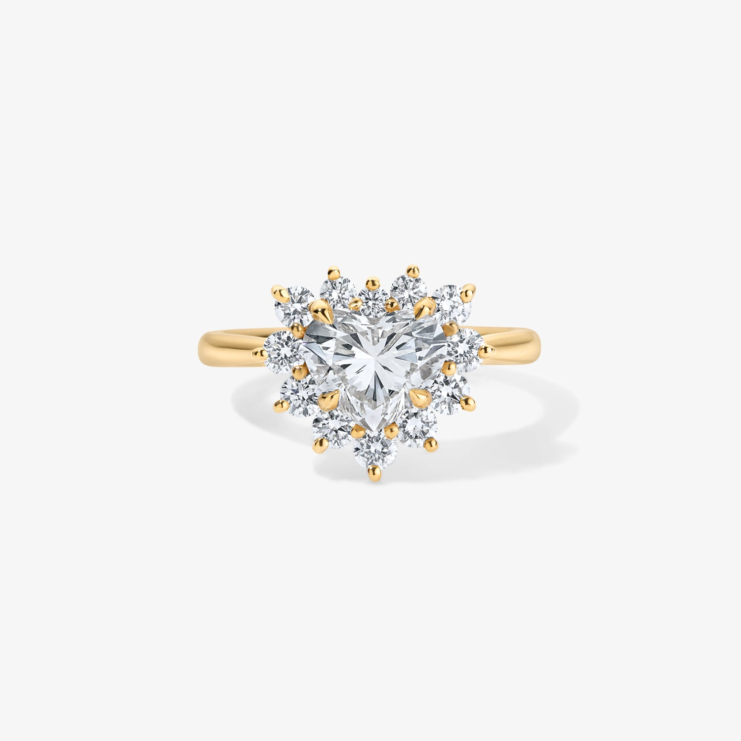 Grace Heart Diamond Ring with Halo