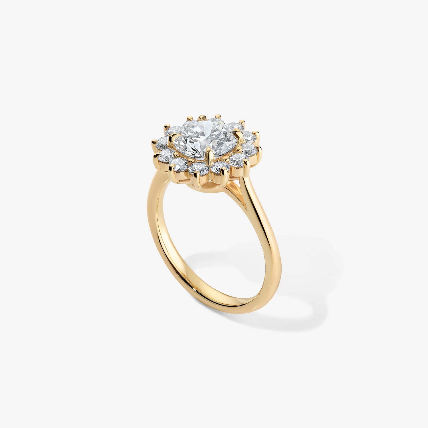 Grace Round Diamond Ring with Halo