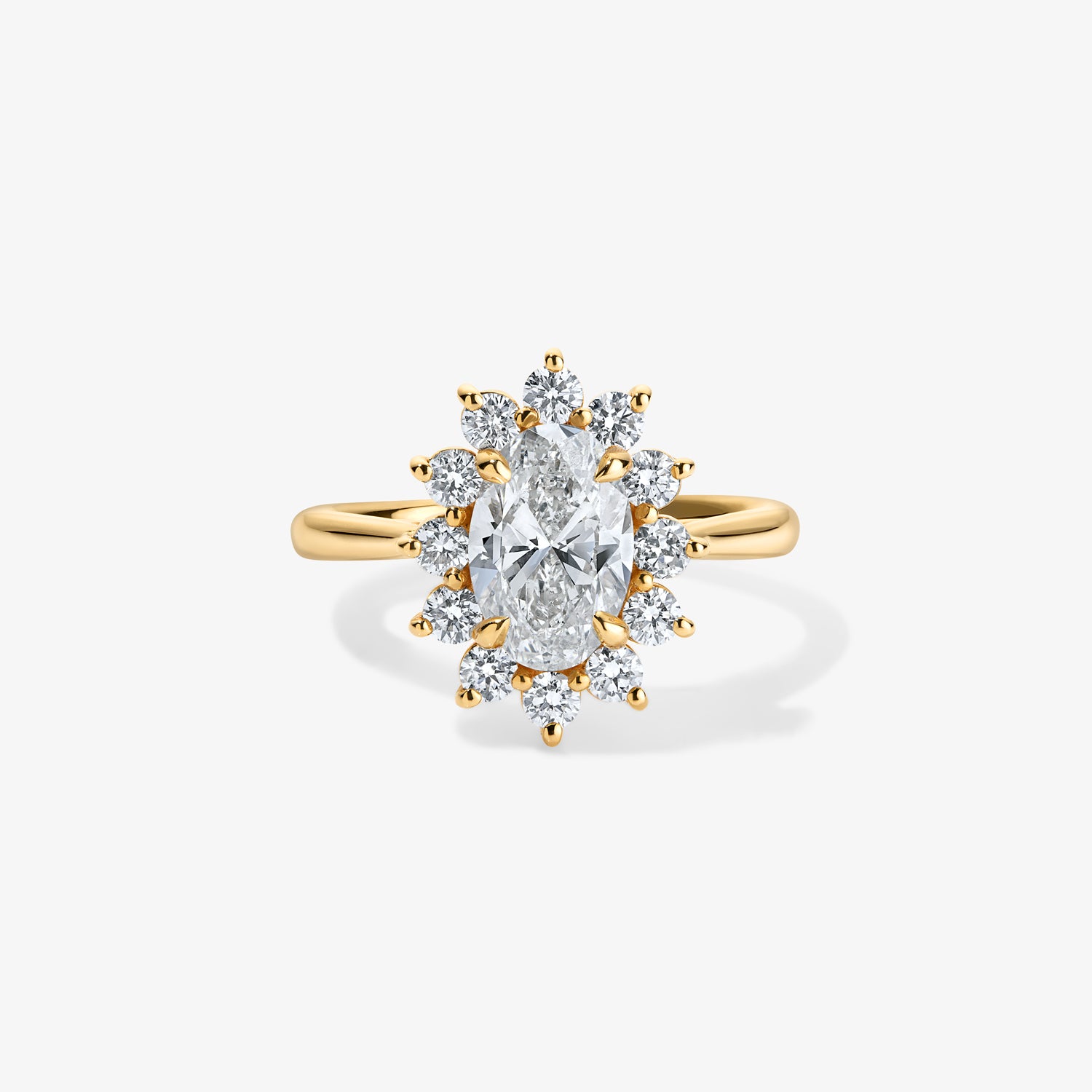 Grace Oval Diamond Ring with Halo