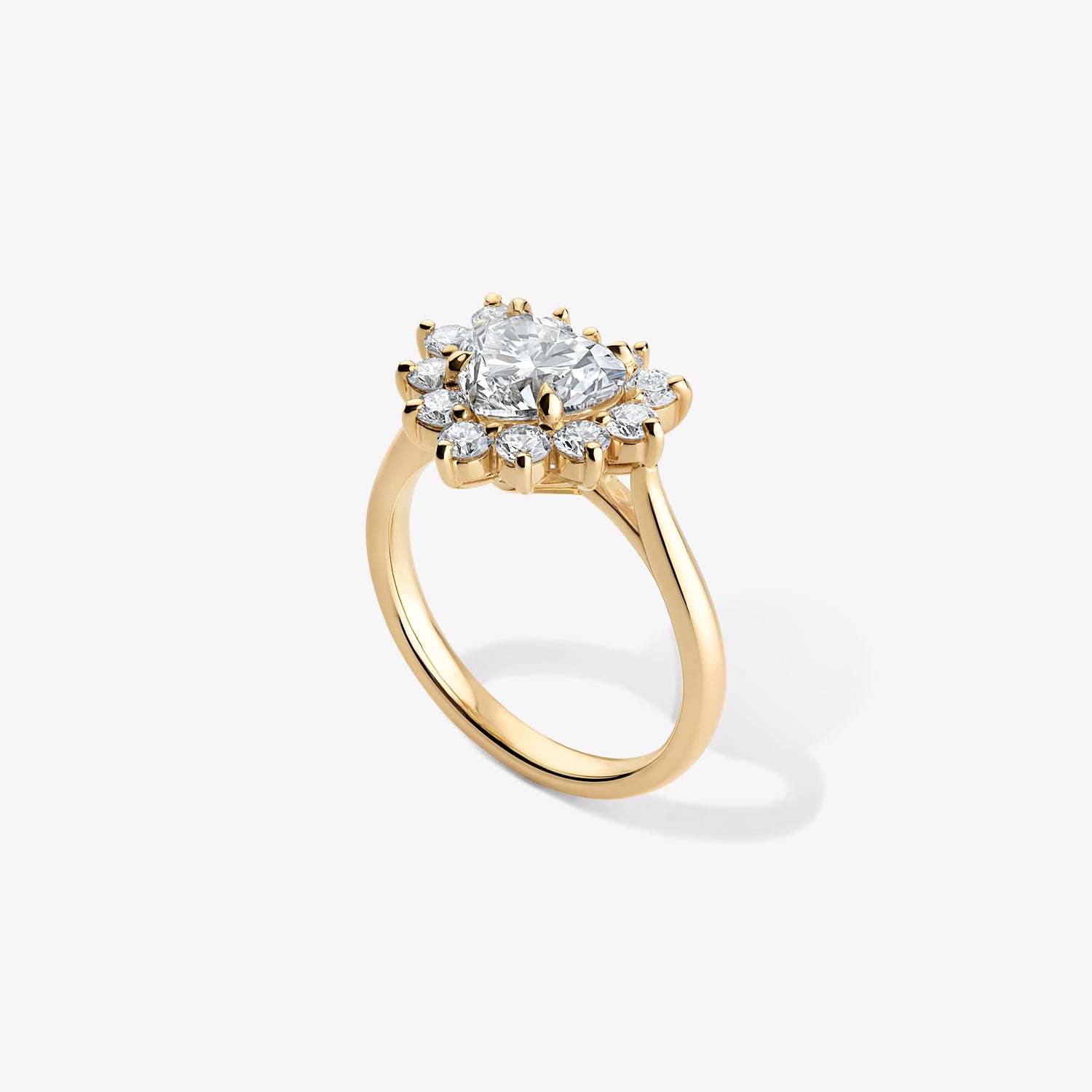 Grace Heart Diamond Ring with Halo