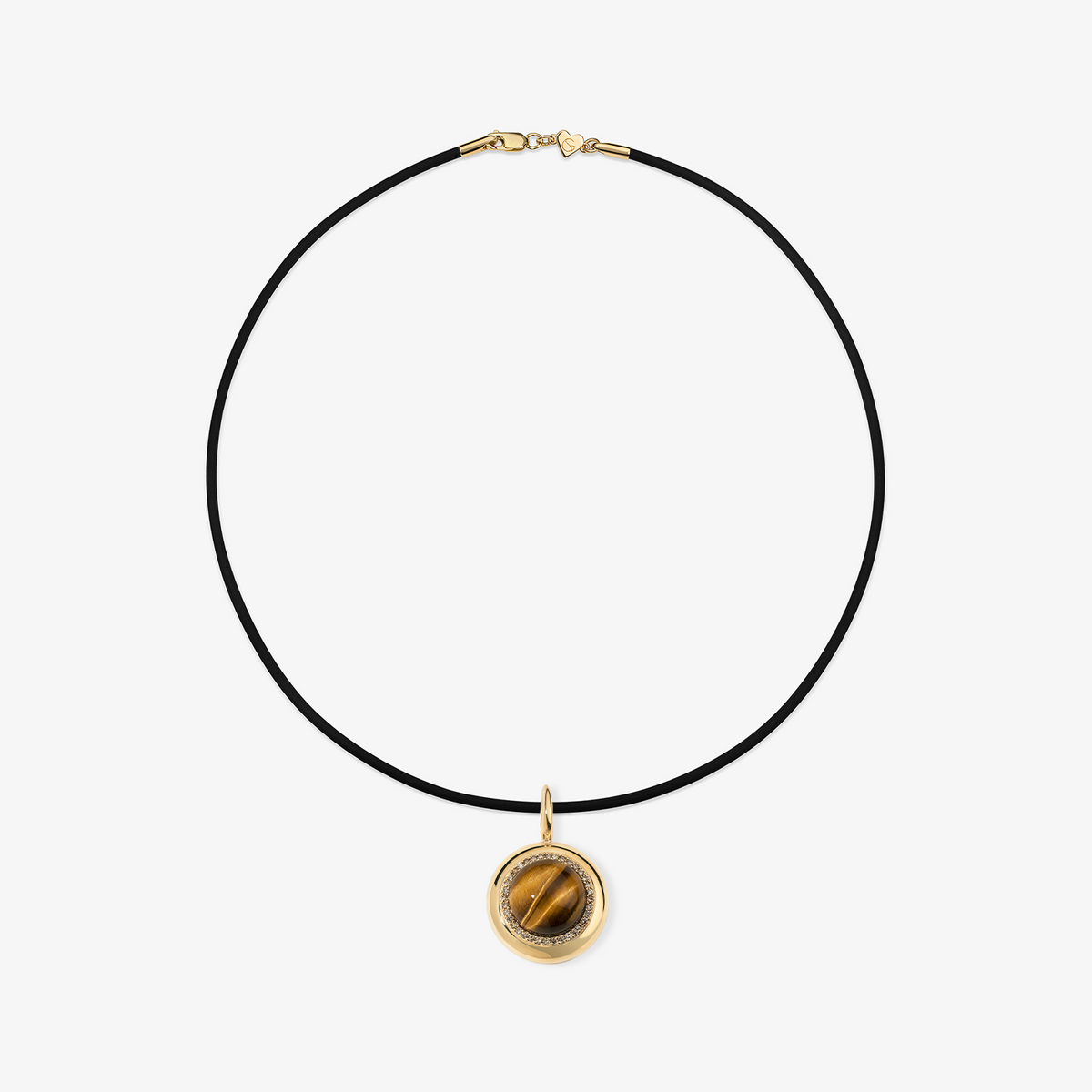 Large Tigers Eye Candy Button Charm