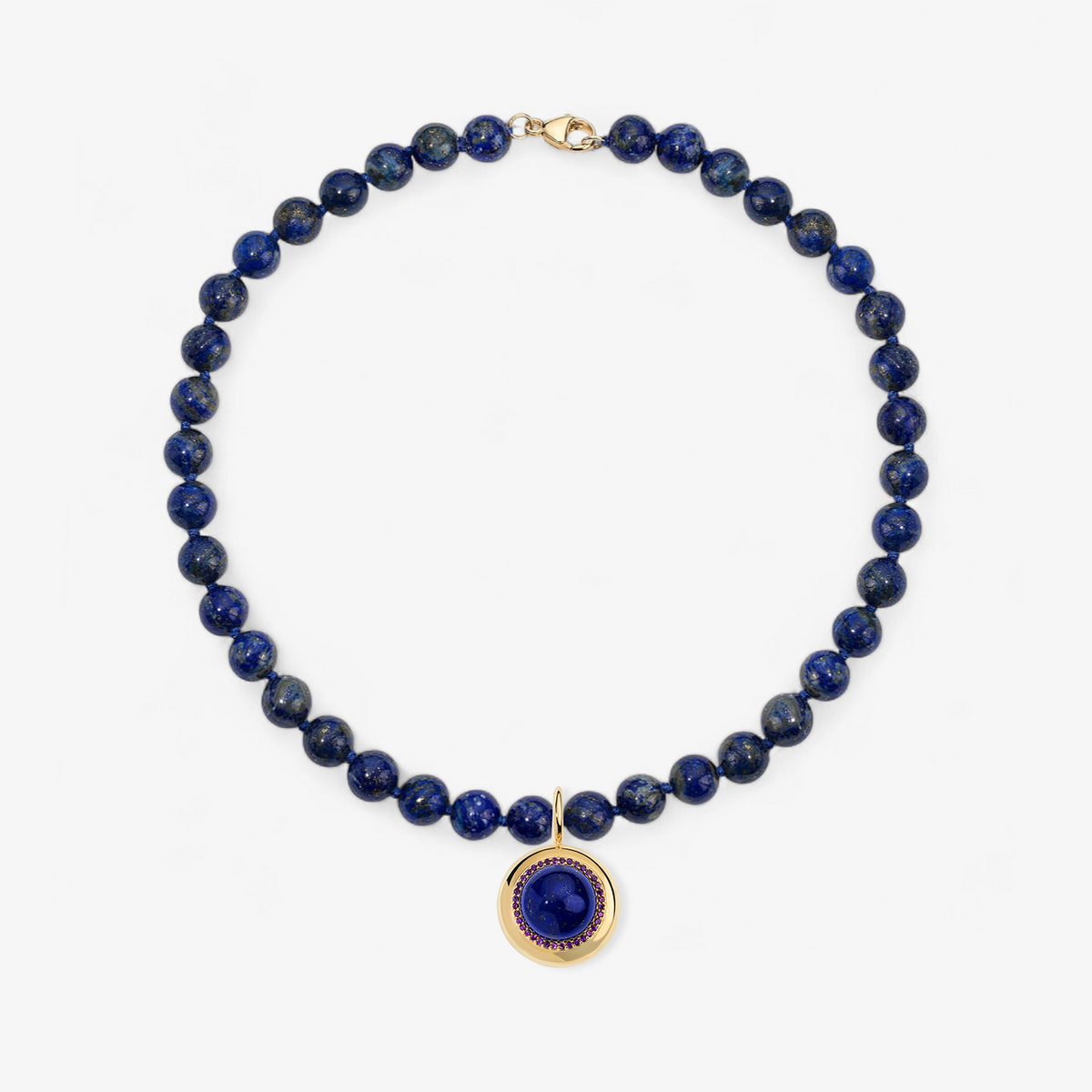 Large Lapis Lazuli Candy Button Charm
