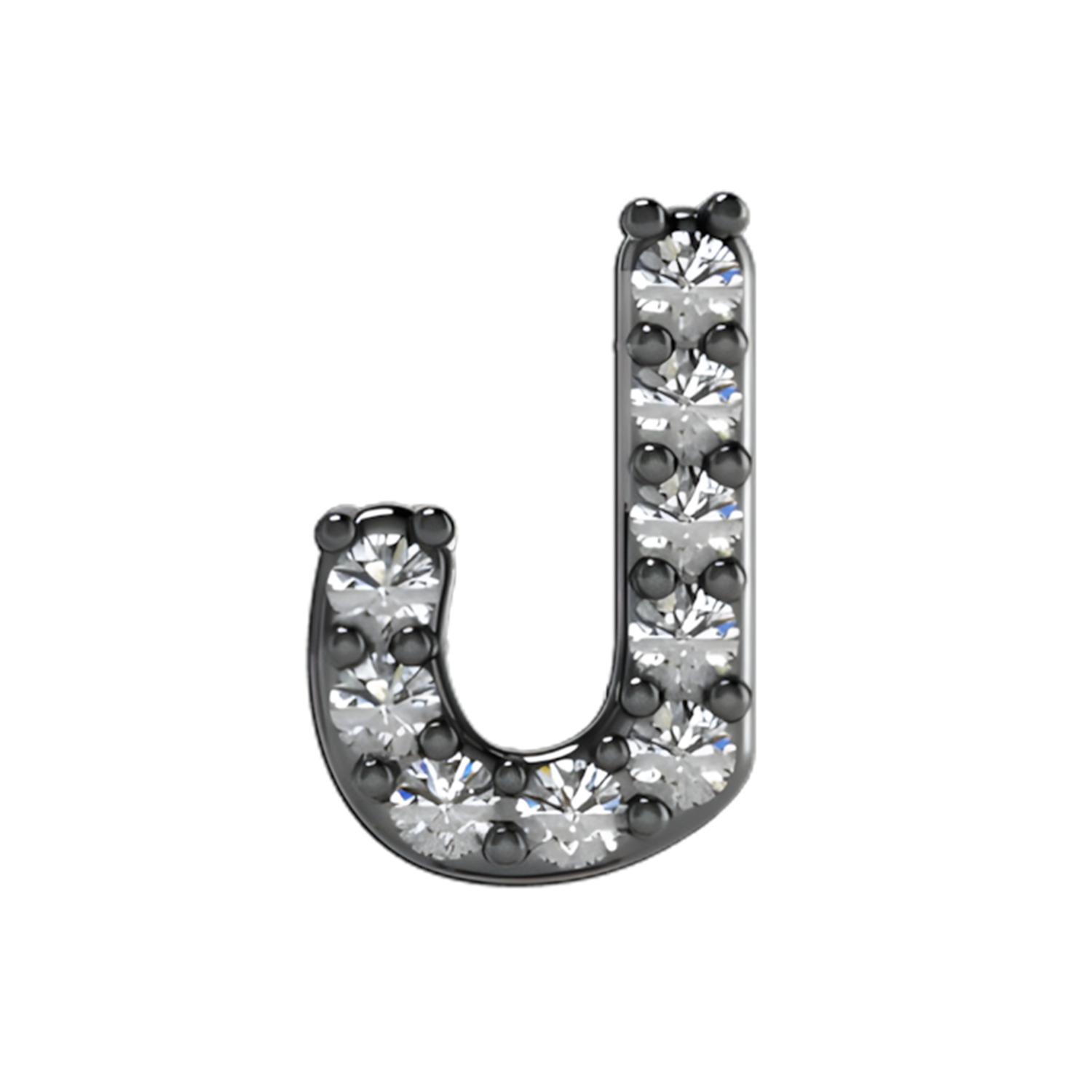 Slider Pave Letter J Charm