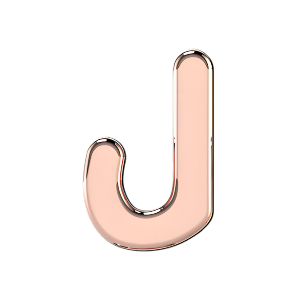 Slider Solid Letter J Charm