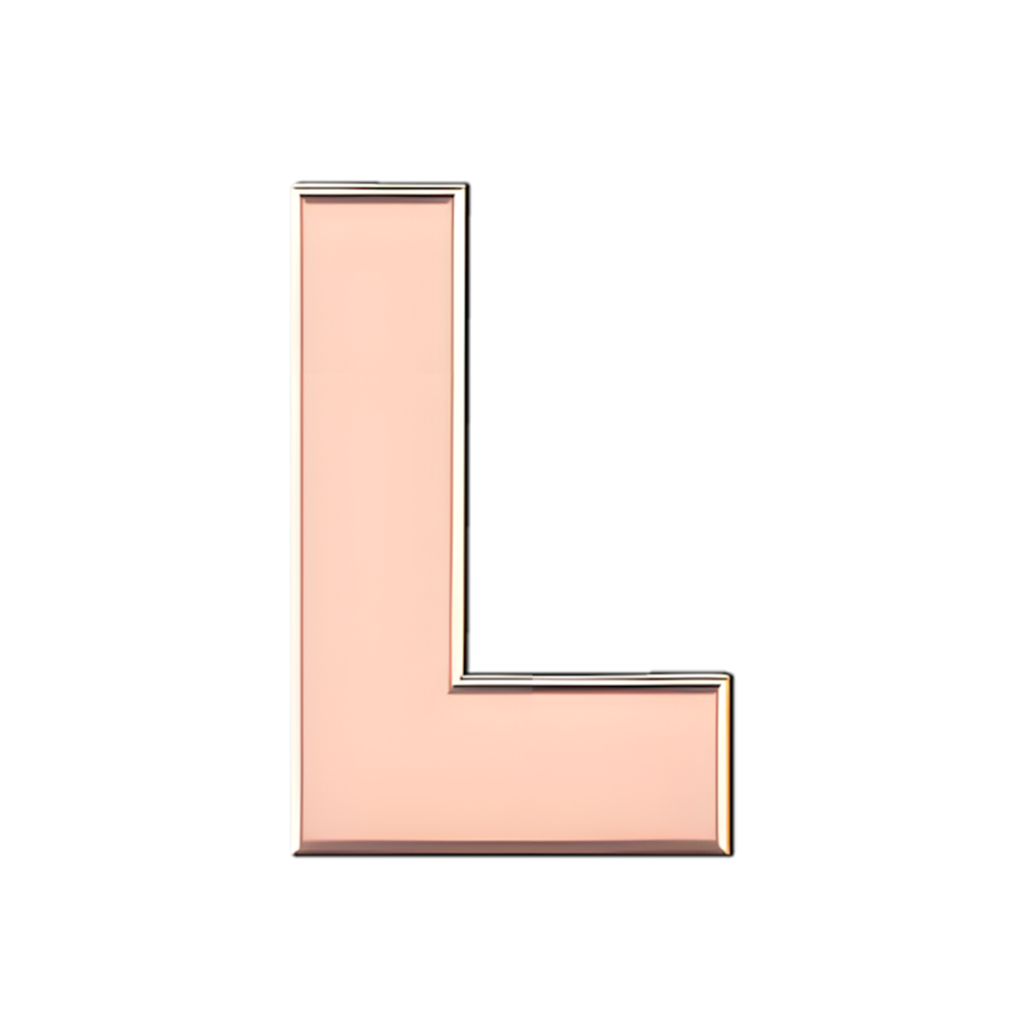 Slider Solid Letter L Charm