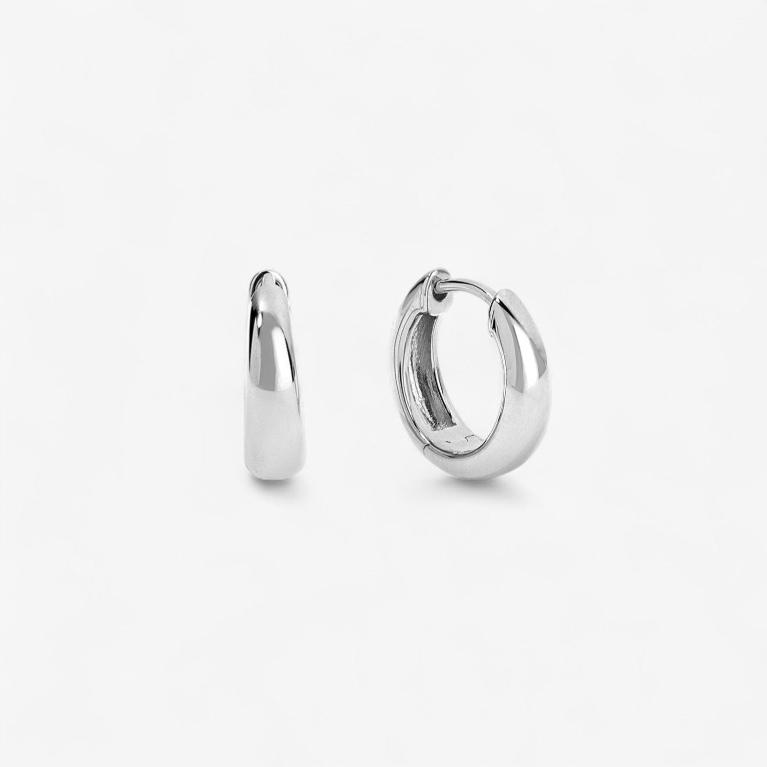 Sterling Silver Madison Domed Huggie