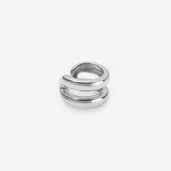Sterling Silver Madison Double Dome Ear Cuff