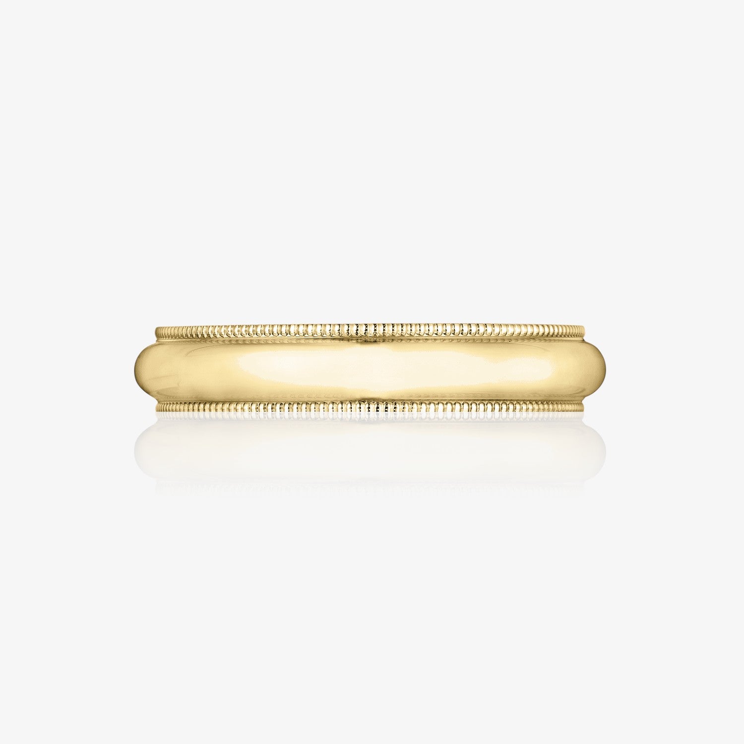 Men's Comfort Fit with Milgrain 4mm Band