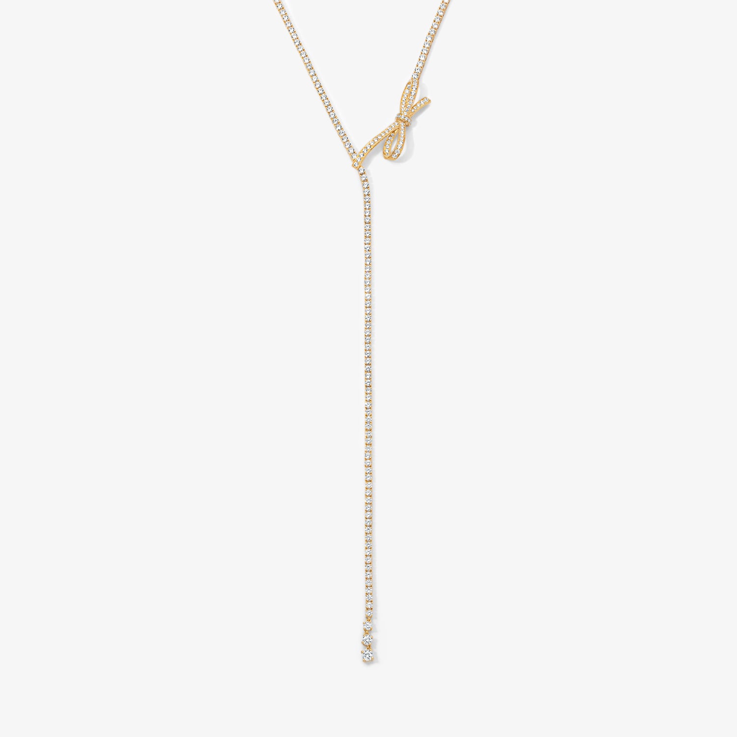 Grace Diamond Lariat with Pave Bow