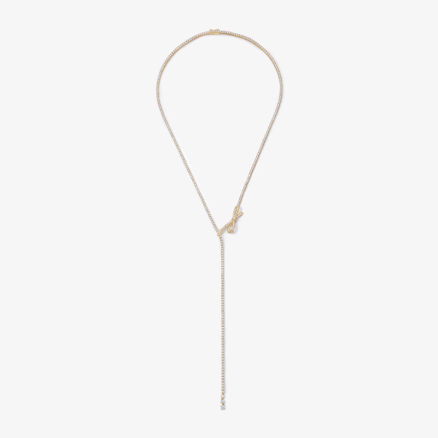 Grace Diamond Lariat with Pave Bow