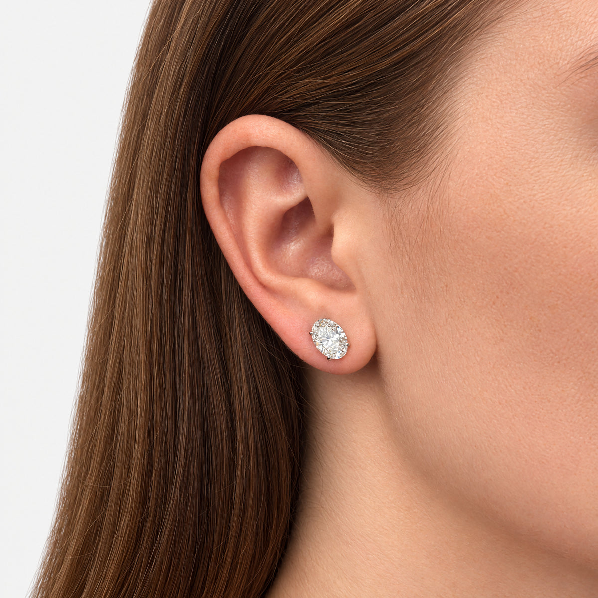 Lab Grown Diamond Oval Studs