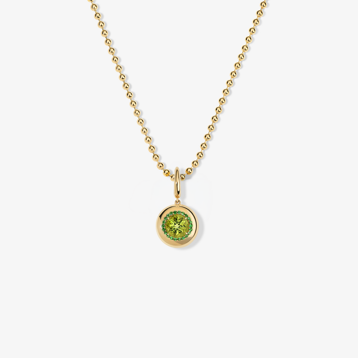 Mini Peridot Candy Button Charm