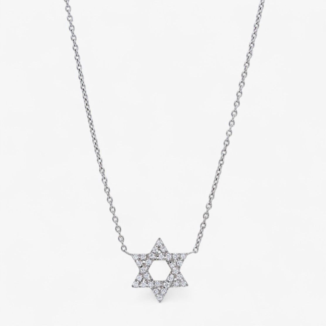 Star of David Pave Diamond Necklace