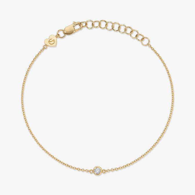 Margot Diamond Bezel Chain Bracelet 14K Yellow Gold