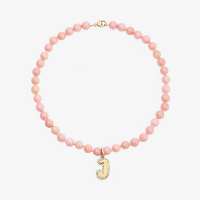 Pink Opal Beaded Necklace