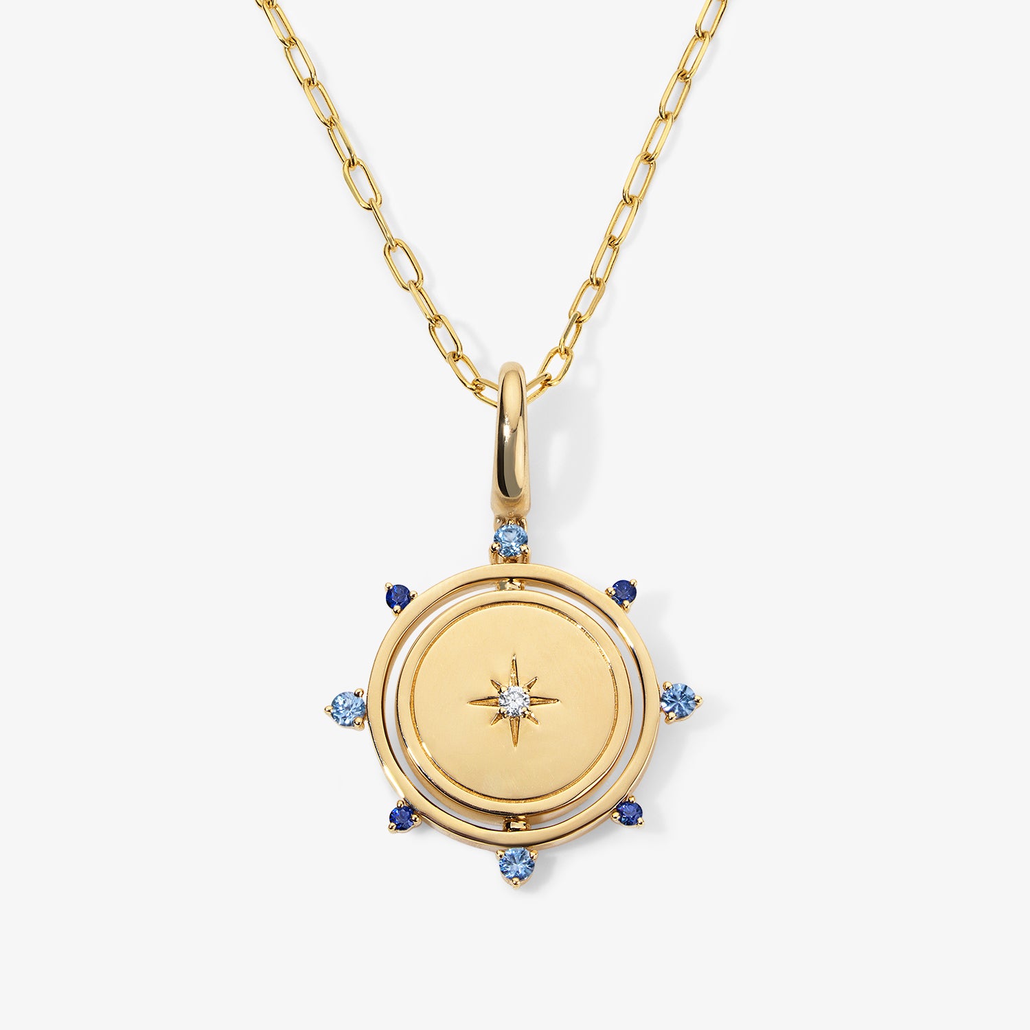 Grace Blue Sapphire Spinner Pendant