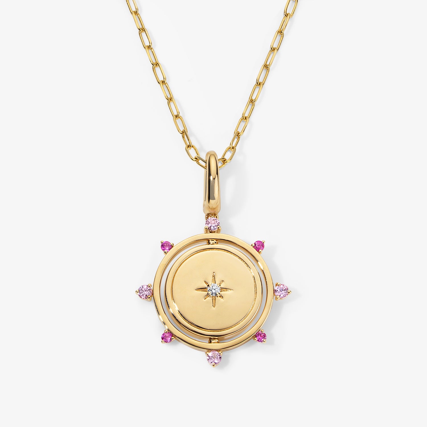 Grace Pink Sapphire Spinner Pendant