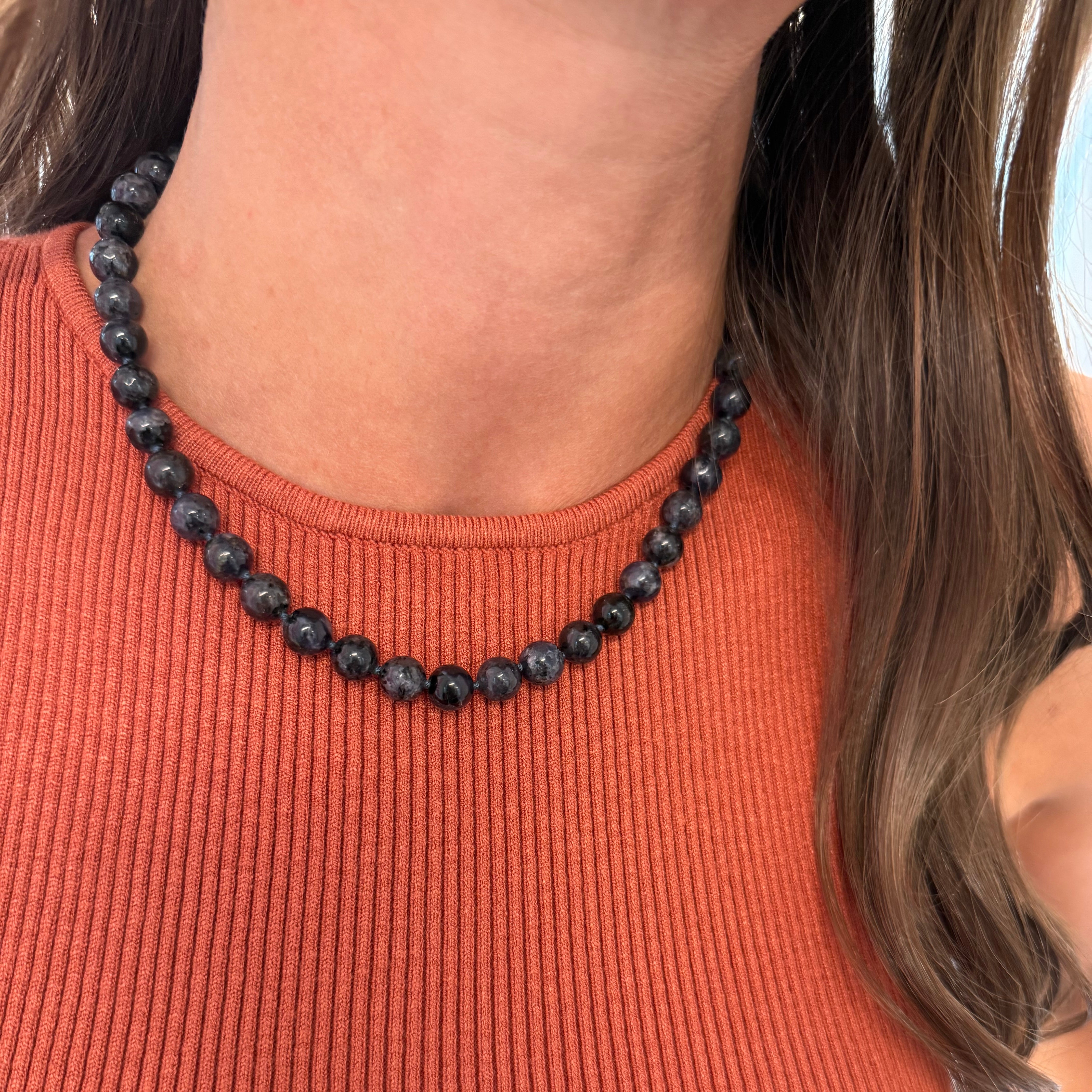 Iolite Beaded Necklace