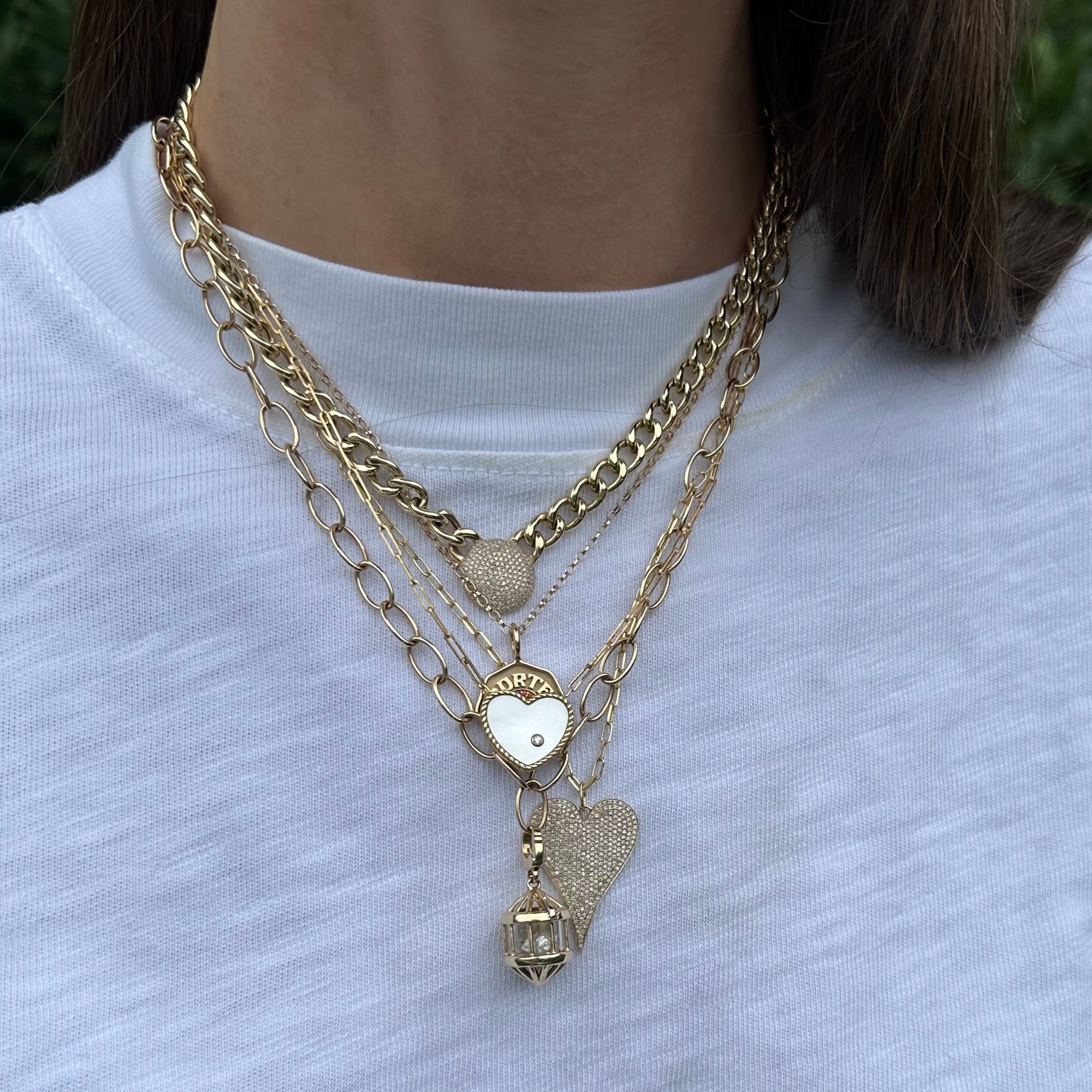 Vintage Gemstone Heart Pendant Necklace Sapphire Rhinestone Gold Plated  Chain Necklaces Women Jewelry Zircon Choker | Wish