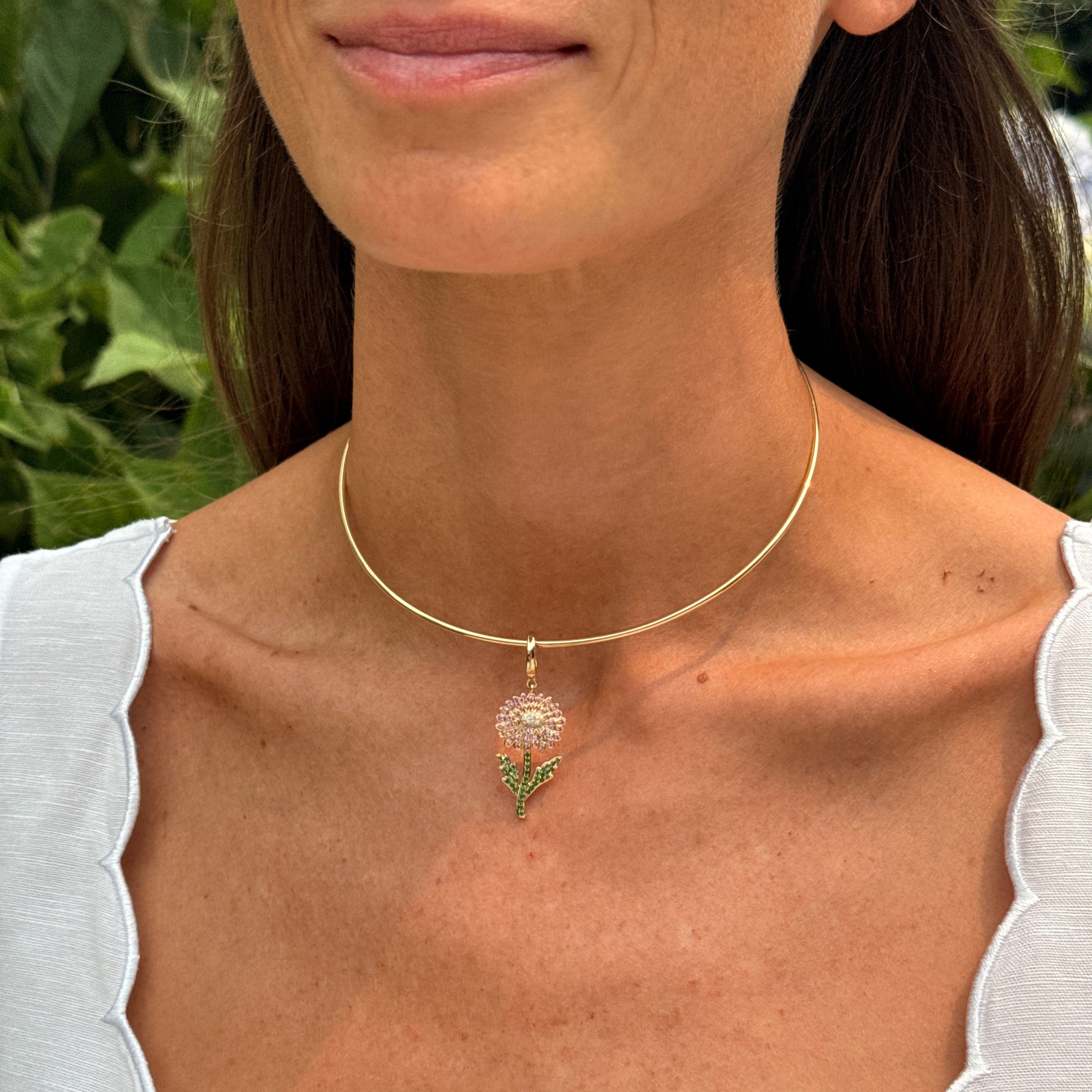 Large Token Chrysanthenum Birth Flower Charm