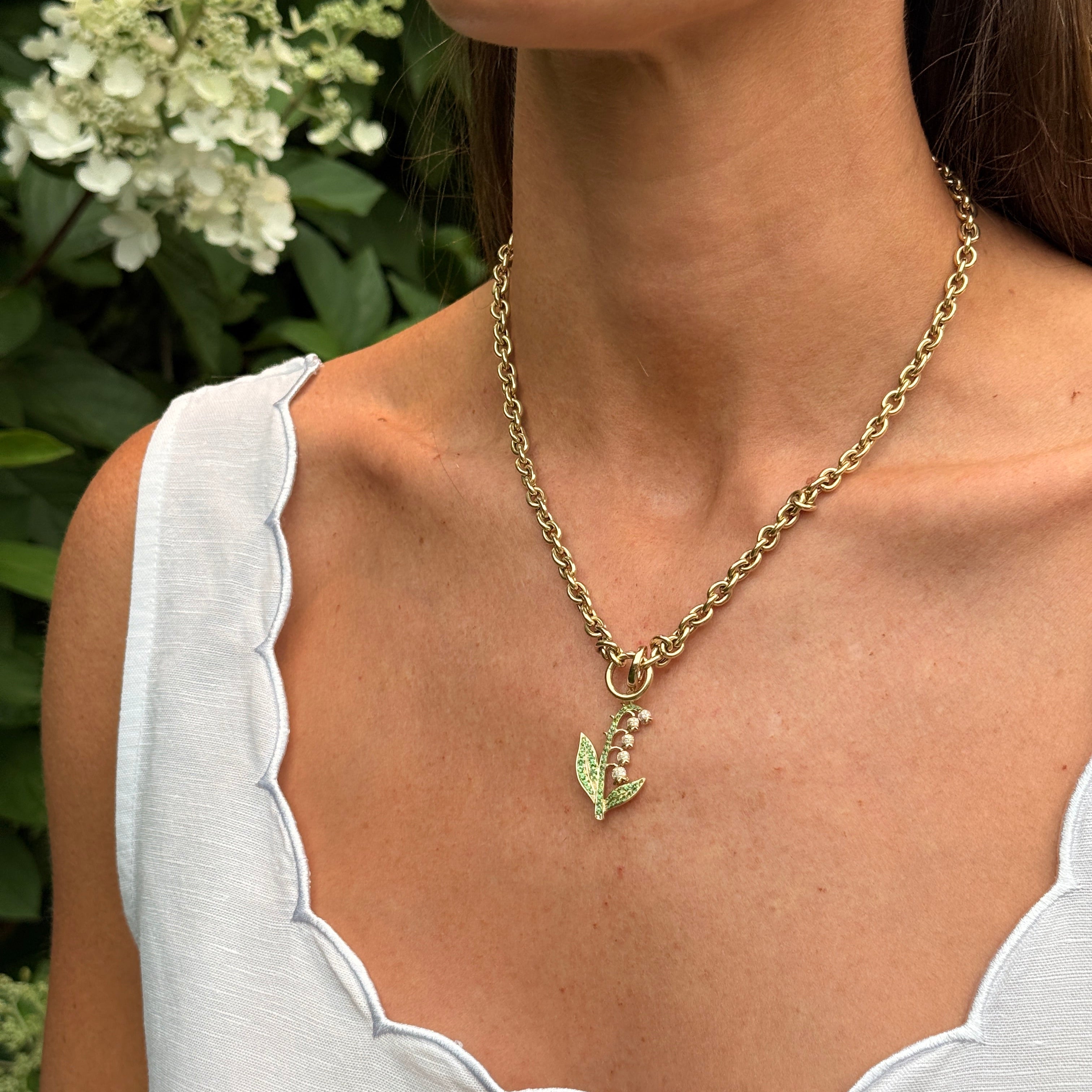 Large Token Lily of the Valley Birth Flower Charm