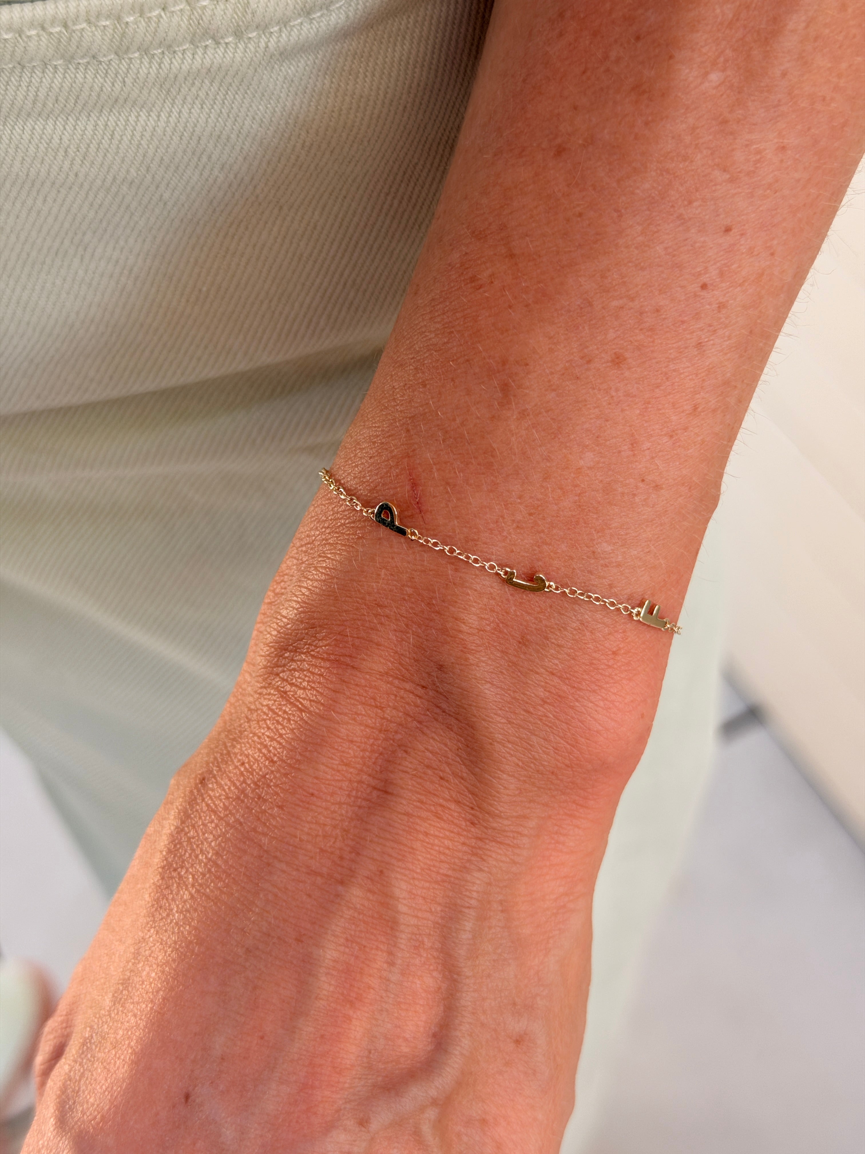 Vault Sale: Bubble Talk "PJF" Initial Bracelet