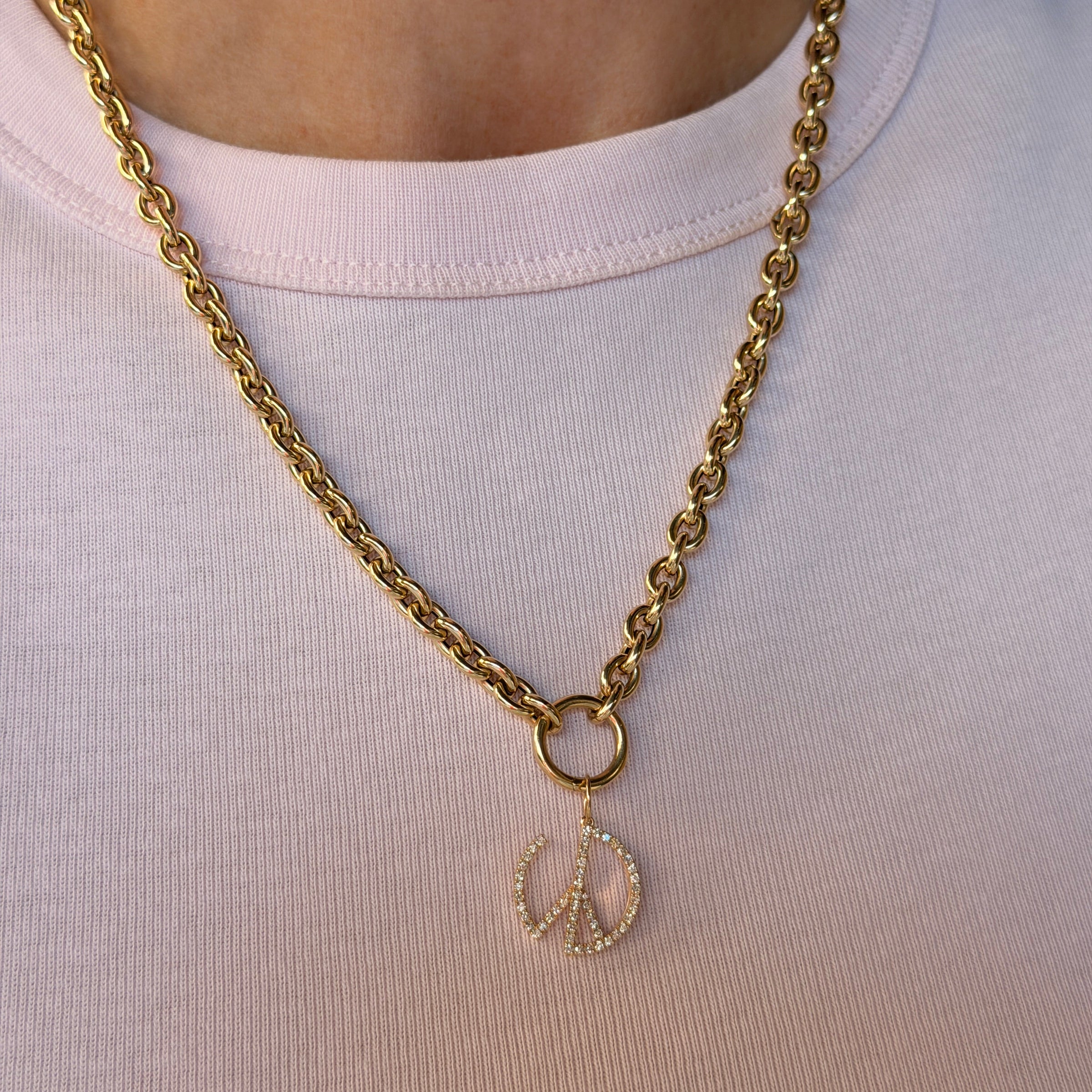 Vault Sale: "DW" Small Diamond Pave Gold Hidden Initial - Charm Only